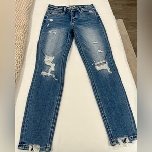 Like New Altar'd State Distressed Skinny Blue Jeans